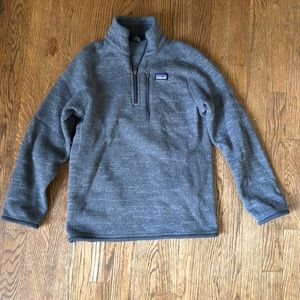 Patagonia Youth Gray 1/4 Zip Size Large/12